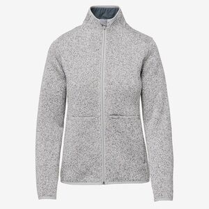 Figs On-Shift Sweater Knit Jacket in the color "Heather Light Gray" 
Size XS